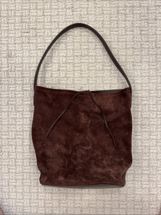 J. Crew Handbags - Classic Brown Suede Shoulder Bag
